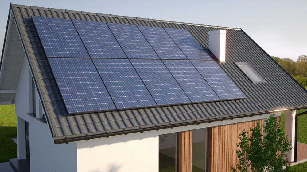 Domestic Solar System installed in a new build home