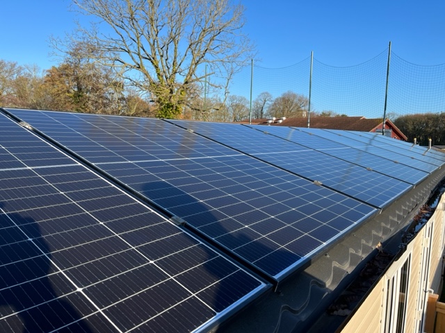 Solar Panels installed to a modular home